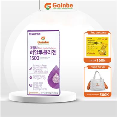 BỘT UỐNG GOINBE DAILY ELASTIN COLLAGEN LỰU ĐỎ - 1500MG