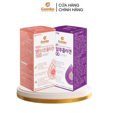 Combo 2 hôp - BỘT UỐNG GOINBE DAILY ELASTIN COLLAGEN LỰU ĐỎ - 1500MG (1 tháng)